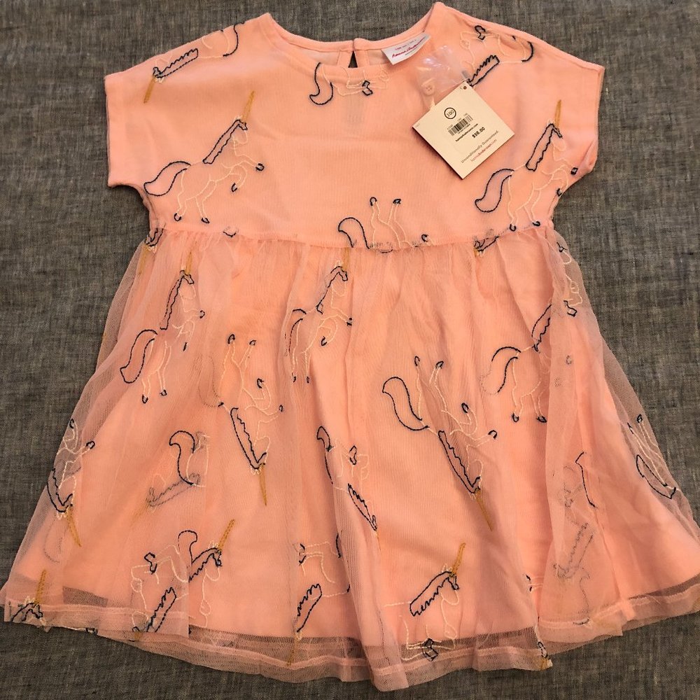 NWT Hanna Andersson Pink Unicorn Dress